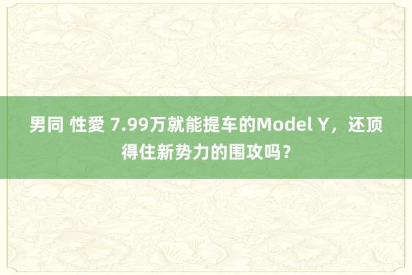 男同 性愛 7.99万就能提车的Model Y，还顶得住新势力的围攻吗？