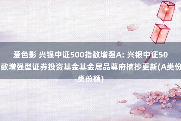 爱色影 兴银中证500指数增强A: 兴银中证500指数增强型证券投资基金基金居品尊府摘抄更新(A类份额)
