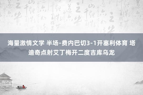 海量激情文学 半场-费内巴切3-1开塞利体育 塔迪奇点射艾丁梅开二度吉库乌龙