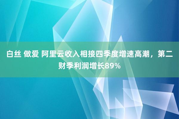 白丝 做爱 阿里云收入相接四季度增速高潮，第二财季利润增长89%