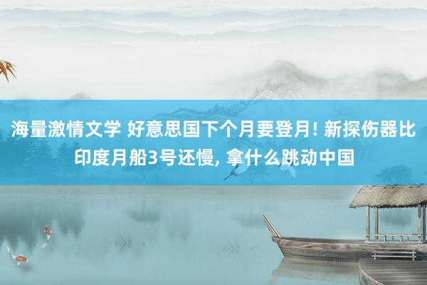 海量激情文学 好意思国下个月要登月! 新探伤器比印度月船3号还慢， 拿什么跳动中国