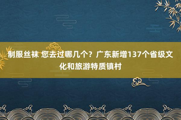 制服丝袜 您去过哪几个？广东新增137个省级文化和旅游特质镇村