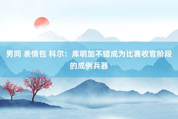 男同 表情包 科尔：库明加不错成为比赛收官阶段的成例兵器