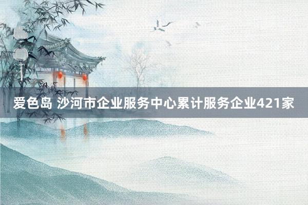 爱色岛 沙河市企业服务中心累计服务企业421家