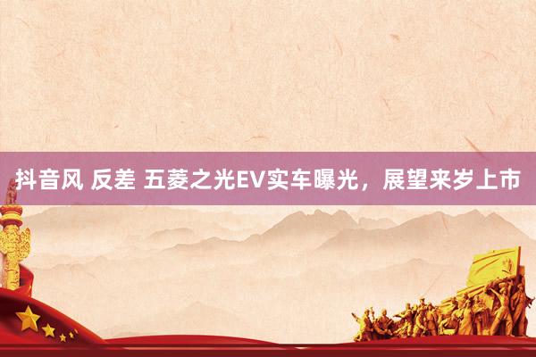 抖音风 反差 五菱之光EV实车曝光，展望来岁上市