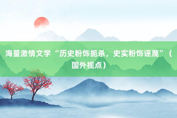 海量激情文学 “历史粉饰扼杀，史实粉饰诬蔑”（国外视点）