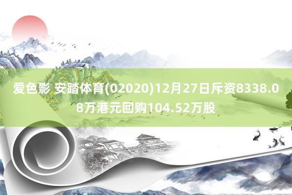 爱色影 安踏体育(02020)12月27日斥资8338.08万港元回购104.52万股