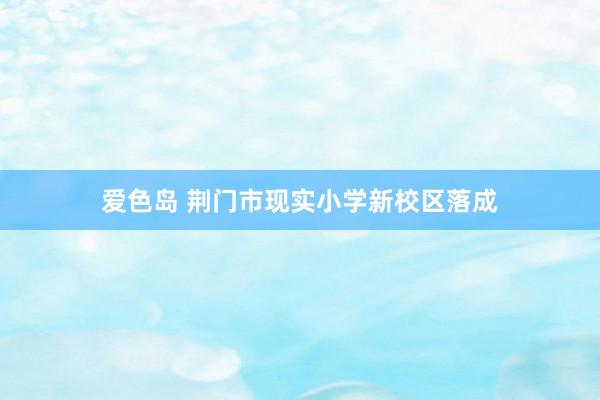 爱色岛 荆门市现实小学新校区落成