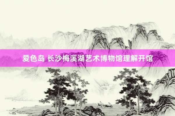 爱色岛 长沙梅溪湖艺术博物馆理解开馆