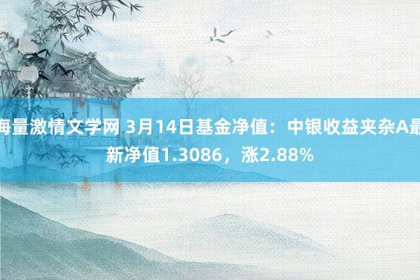 海量激情文学网 3月14日基金净值：中银收益夹杂A最新净值1.3086，涨2.88%