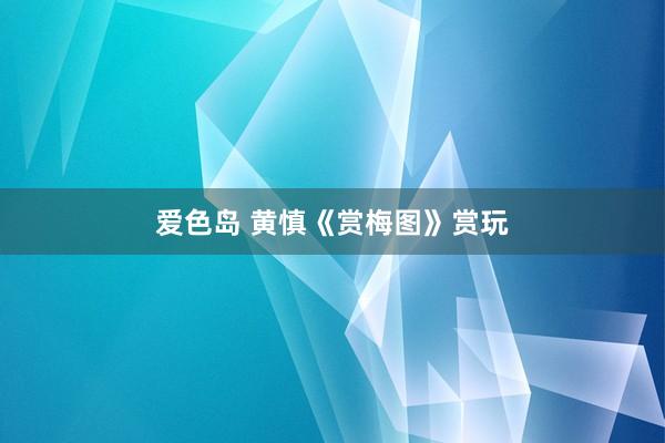 爱色岛 黄慎《赏梅图》赏玩