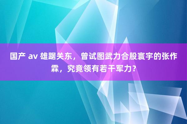 国产 av 雄踞关东，曾试图武力合股寰宇的张作霖，究竟领有若干军力？