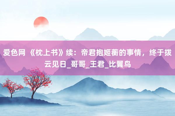 爱色网 《枕上书》续：帝君抱姬蘅的事情，终于拨云见日_哥哥_王君_比翼鸟