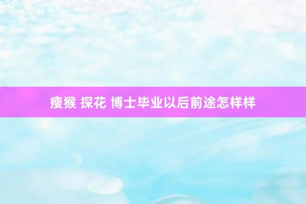 瘦猴 探花 博士毕业以后前途怎样样