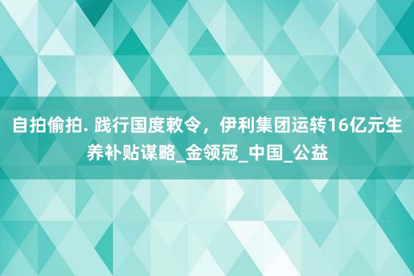 自拍偷拍. 践行国度敕令，伊利集团运转16亿元生养补贴谋略_金领冠_中国_公益