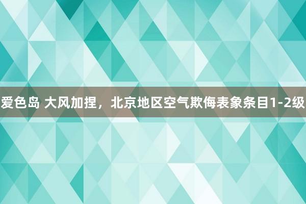爱色岛 大风加捏，北京地区空气欺侮表象条目1-2级
