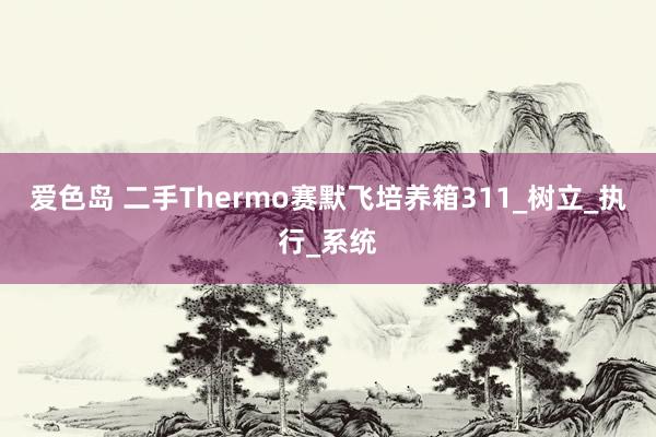 爱色岛 二手Thermo赛默飞培养箱311_树立_执行_系统