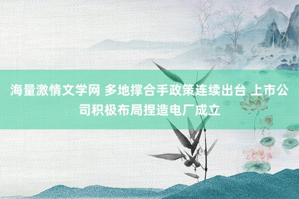 海量激情文学网 多地撑合手政策连续出台 上市公司积极布局捏造电厂成立