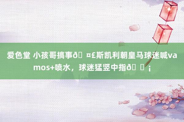 爱色堂 小孩哥搞事🤣斯凯利朝皇马球迷喊vamos+喷水，球迷猛竖中指😡