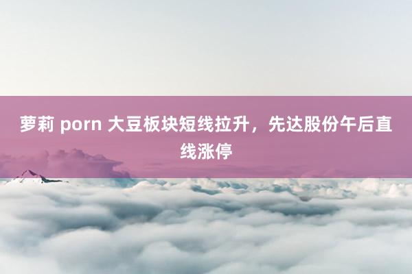 萝莉 porn 大豆板块短线拉升，先达股份午后直线涨停