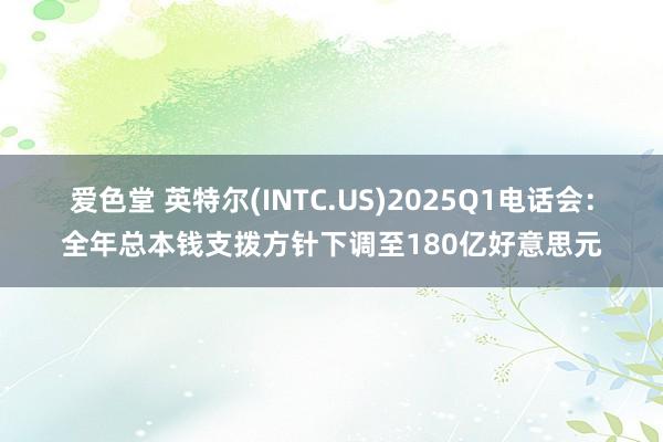 爱色堂 英特尔(INTC.US)2025Q1电话会：全年总本钱支拨方针下调至180亿好意思元